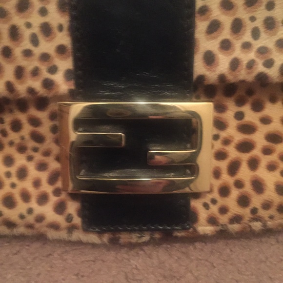 EUC FENDI Fur Cheetah Animal Print Authentic Bag - Picture 4 of 4